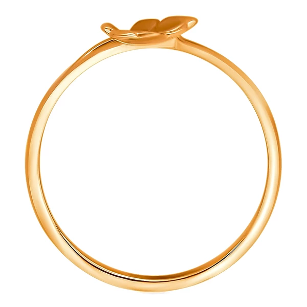 Кольцо  Бабочка из красного золота 375 пробы