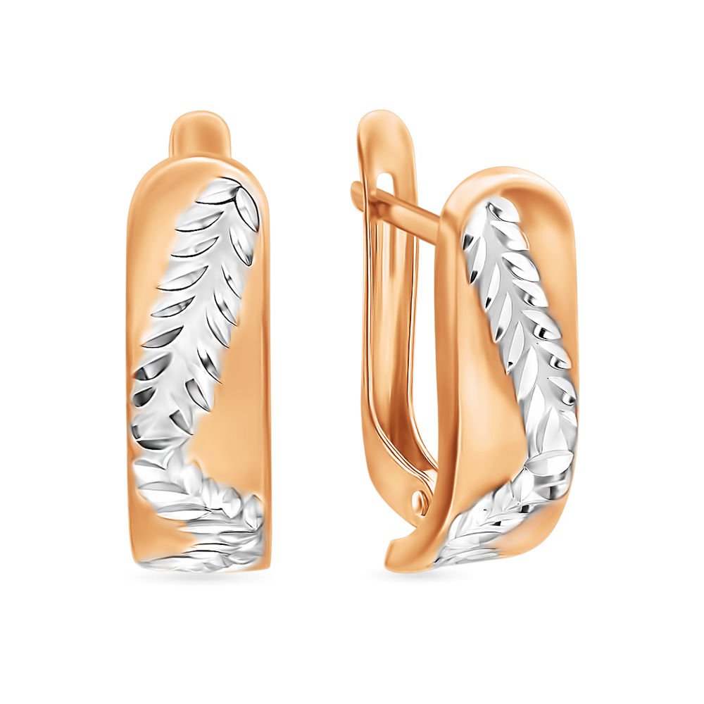 Серьги из красного золота 585 пробы