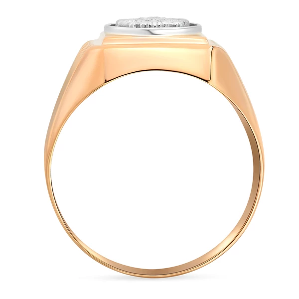 Кольцо из комбинированного золота 585 пробы 3