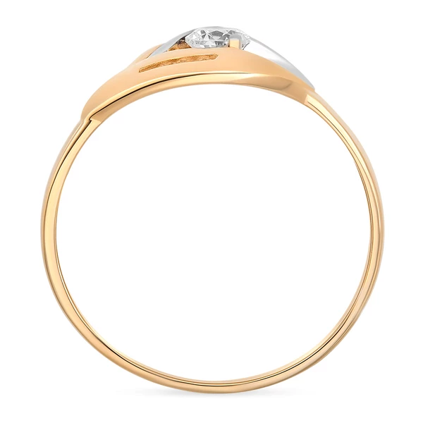 Кольцо с кристаллами сваровски из красного золота 585 пробы 3