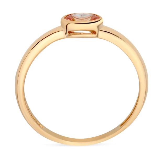 Кольцо с кристаллом сваровски из красного золота 585 пробы 3