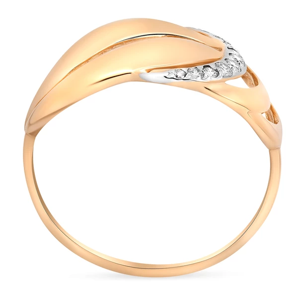 Кольцо с бриллиантами из красного золота 585 пробы 3