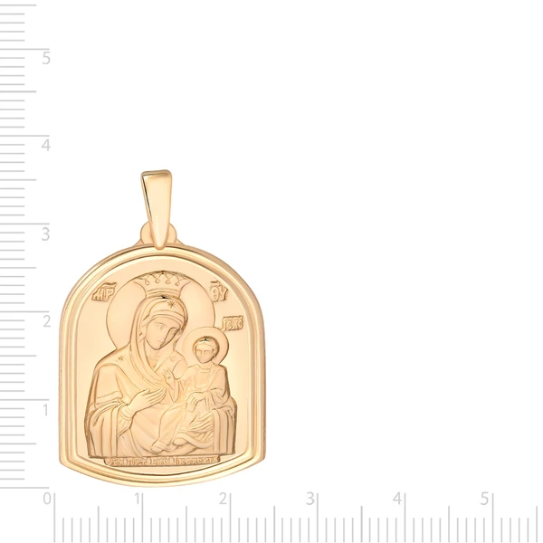 Икона Иверская из красного золота 585 пробы 2