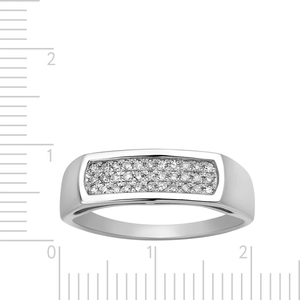 Кольцо с бриллиантами из белого золота 585 пробы 2