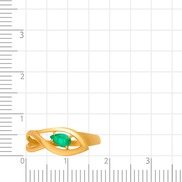 Кольцо с изумрудом из красного золота 585 пробы 2