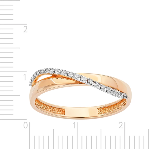 Кольцо с бриллиантами из красного золота 585 пробы 2