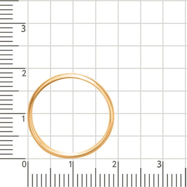 Кольцо обручальное из красного золота 585 пробы