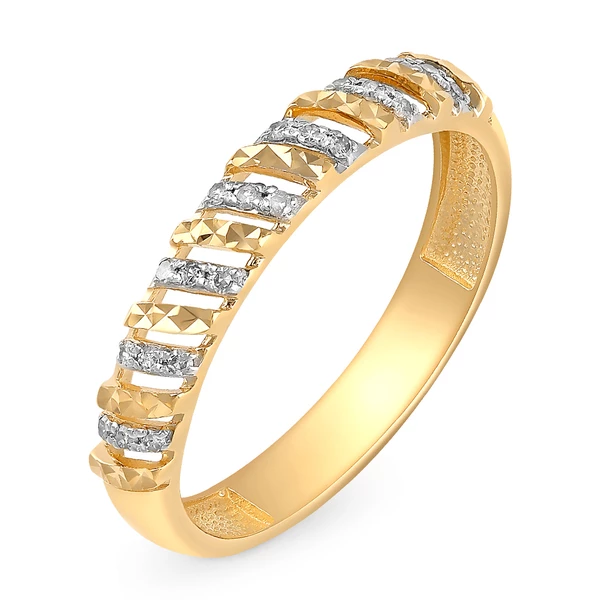Кольцо с бриллиантами из красного золота 585 пробы