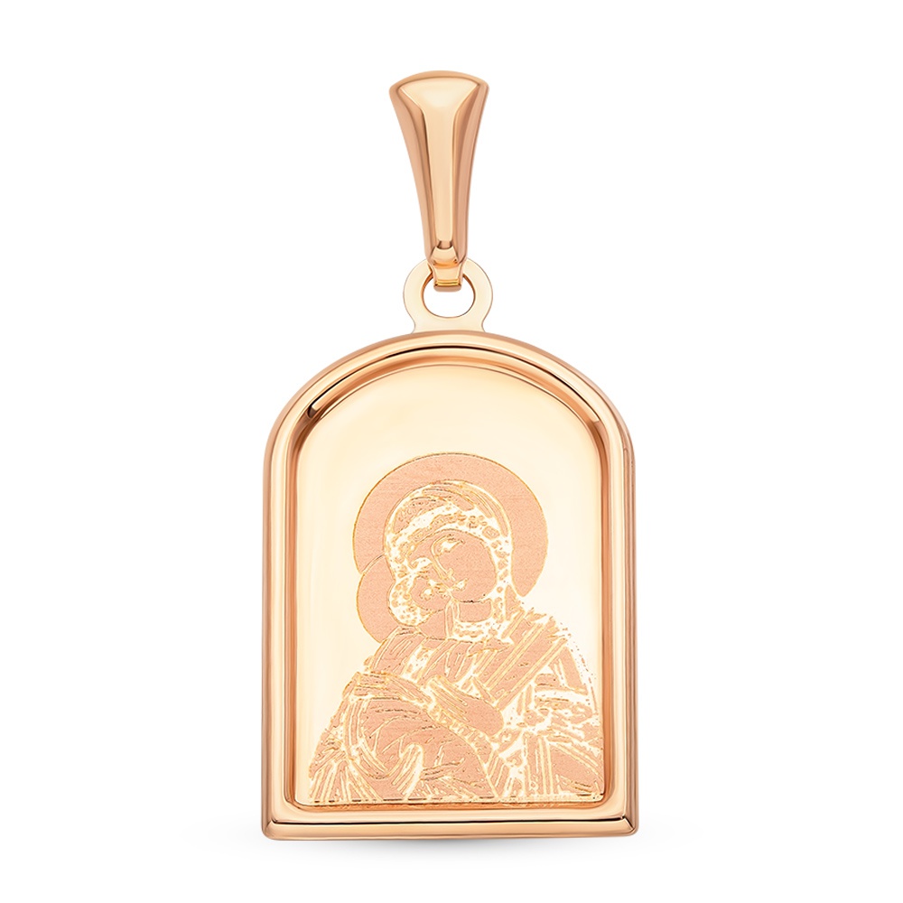 Икона Владимирская из красного золота 375 пробы