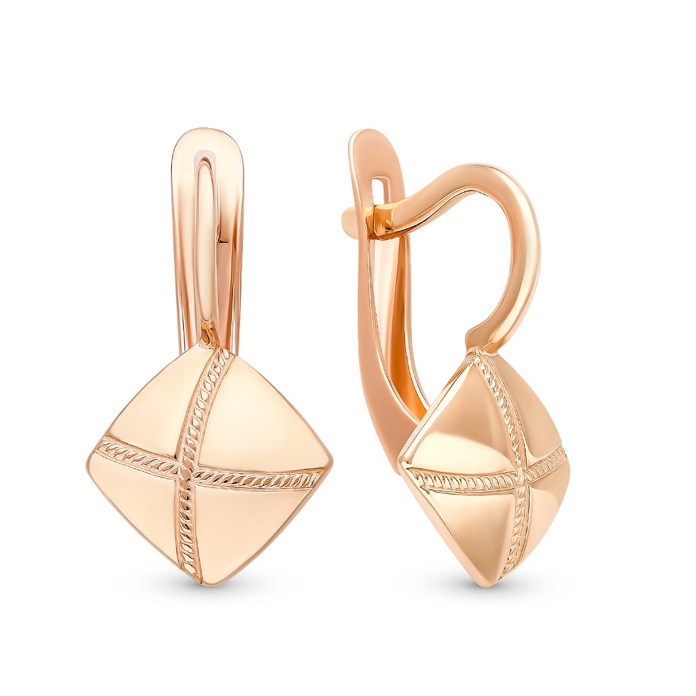 Серьги из красного золота 375 пробы