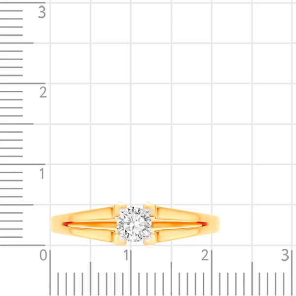 Кольцо с кристаллом сваровски из красного золота 375 пробы