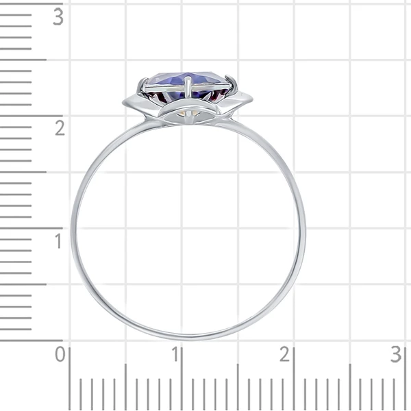 Кольцо с ювелирным кристаллом из серебра 925 пробы 3