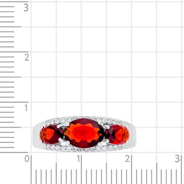 Кольцо с ювелирным кристаллом и фианитами из серебра 925 пробы 2