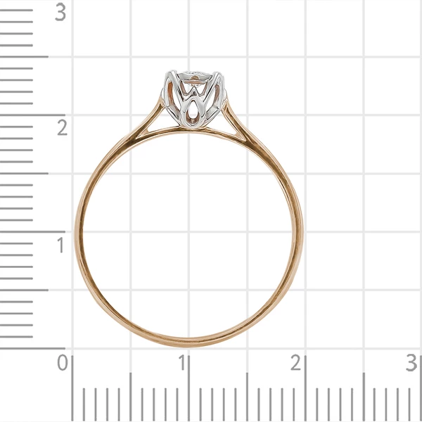 Кольцо с бриллиантом из красного золота 375 пробы 4