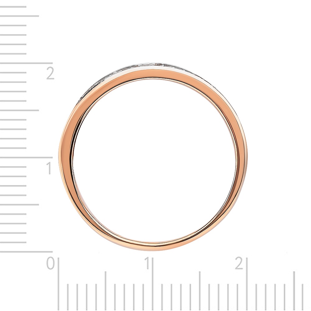 Кольцо с бриллиантами из красного золота 375 пробы