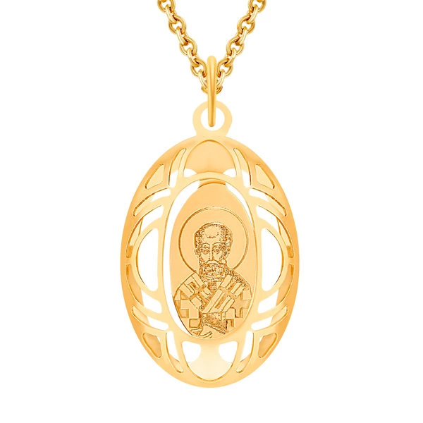 Икона Николай Чудотворец из красного золота 585 пробы 1