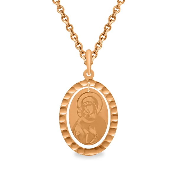 Икона Феодоровская из красного золота 585 пробы