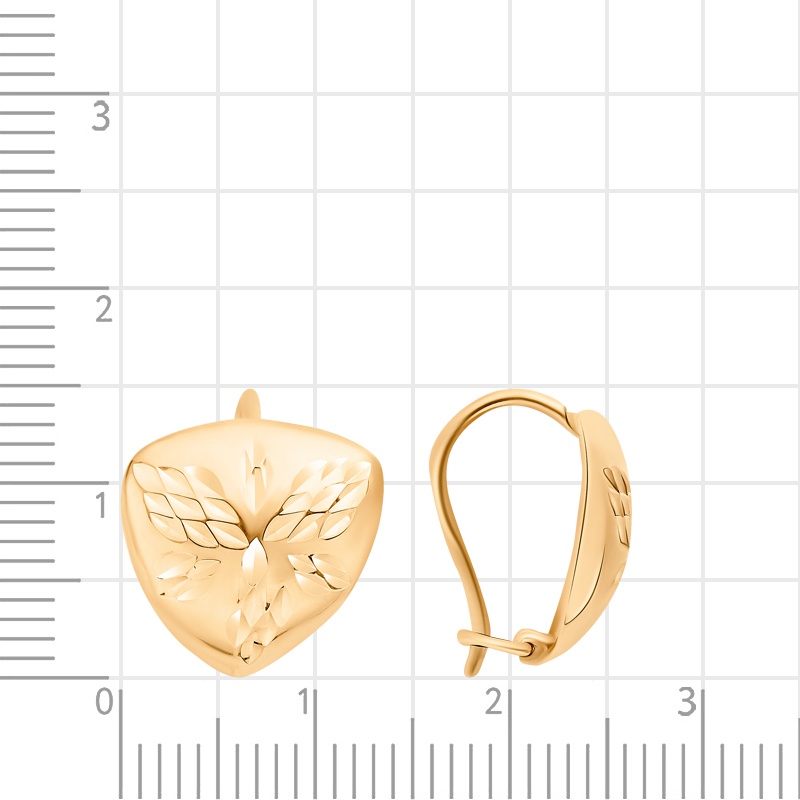 Серьги из красного золота 375 пробы