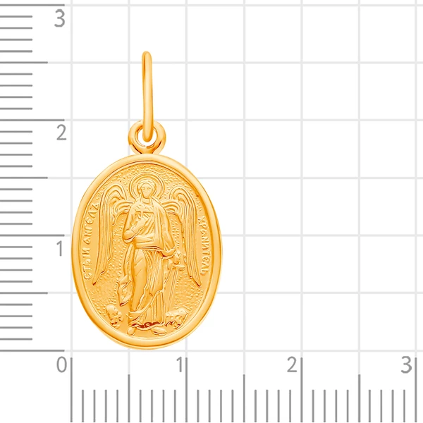 Икона Ангел Хранитель из красного золота 375 пробы