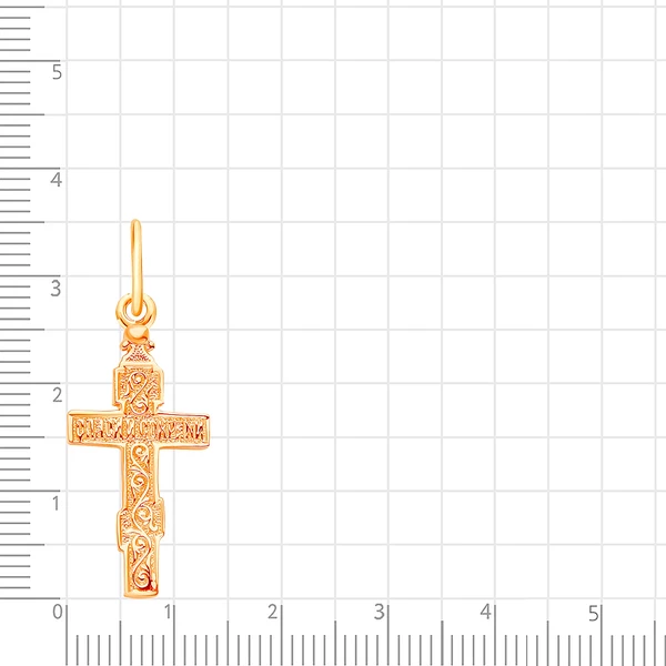Крестик из красного золота 375 пробы 2