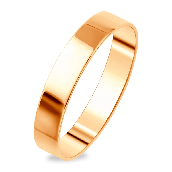 Кольцо обручальное из красного золота 375 пробы