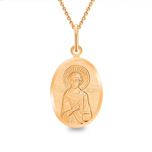 Икона Пантелеймон Целитель из красного золота 375 пробы 1