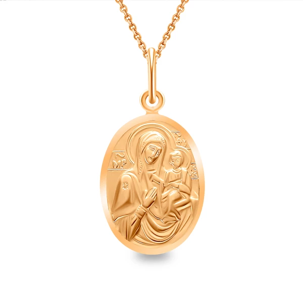 Икона Смоленская из красного золота 375 пробы