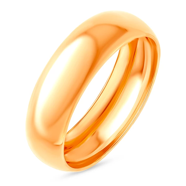Кольцо обручальное из красного золота 375 пробы