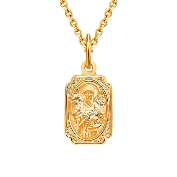 Икона Николай Чудотворец из красного золота 375 пробы 1