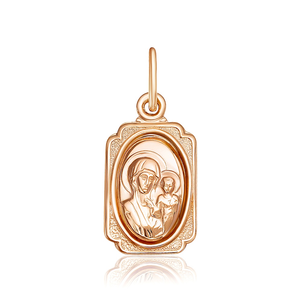 Икона Казанская из красного золота 375 пробы