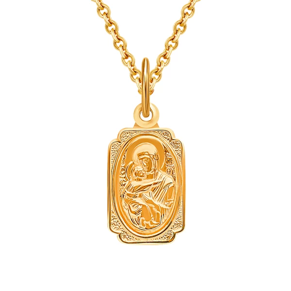 Икона Владимирская из красного золота 375 пробы 1