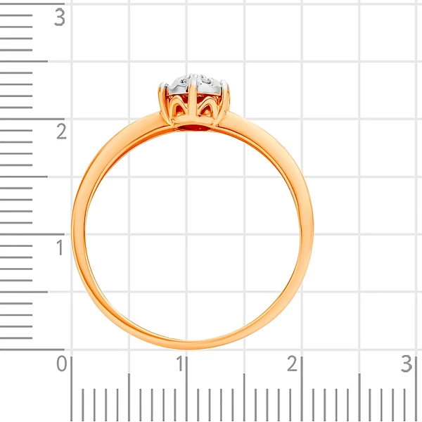 Кольцо с бриллиантами из красного золота 585 пробы 4