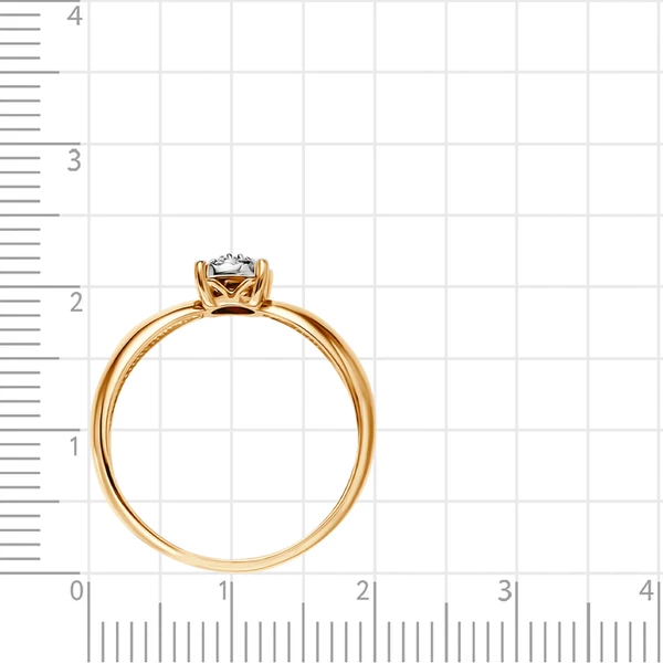 Кольцо с бриллиантами из красного золота 585 пробы 4