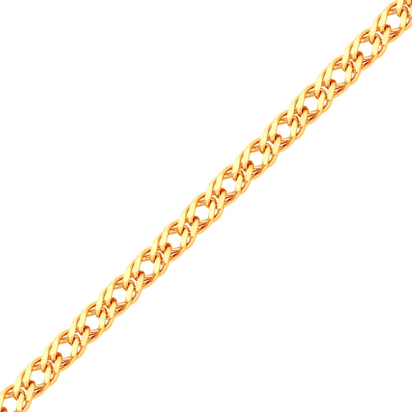 Браслет панцирь из красного золота 585 пробы