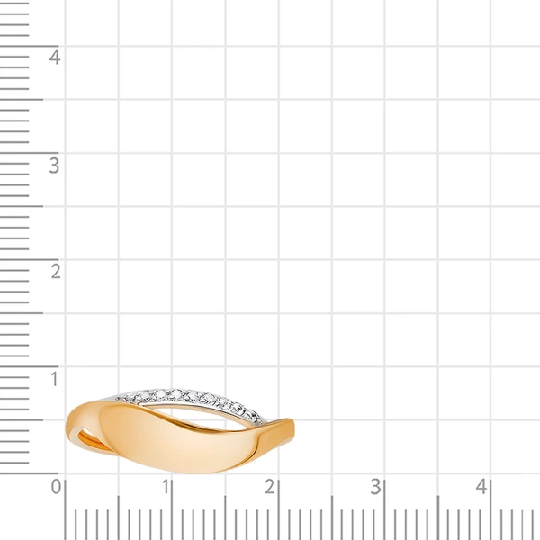Кольцо с фианитами из красного золота 375 пробы 2
