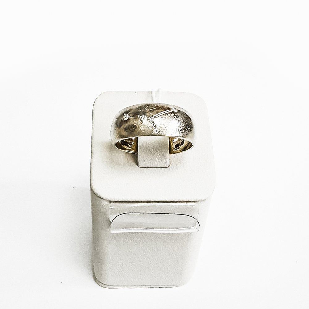 Кольцо с бриллиантами из белого золота 500 пробы