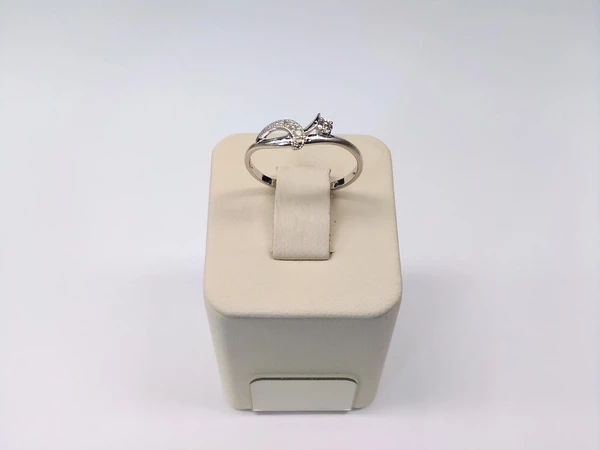 Кольцо с бриллиантами из белого золота 585 пробы 1
