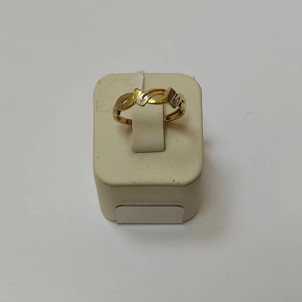 Кольцо обручальное с бриллиантом из красного золота 750 пробы 1
