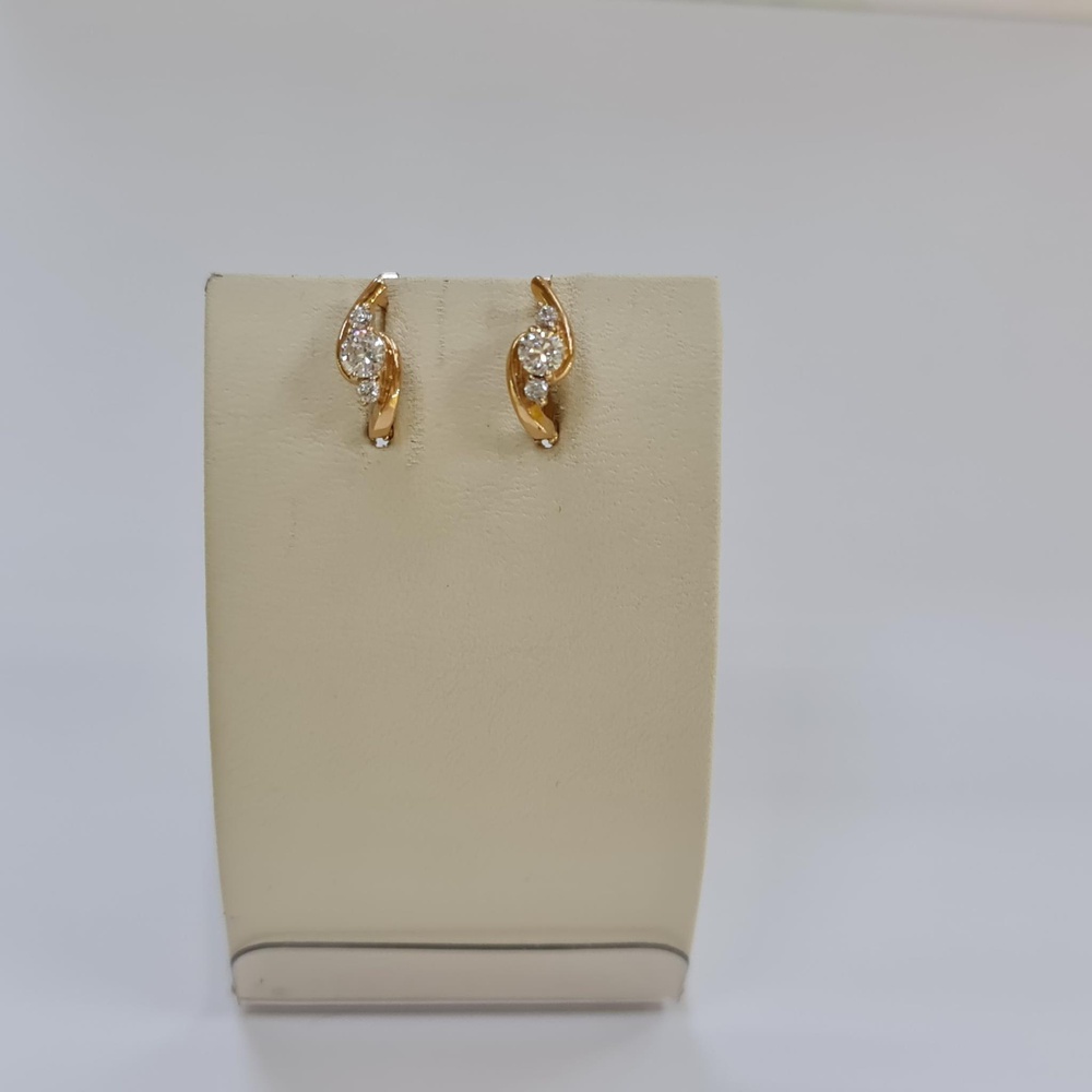 Серьги из красного золота 585 пробы