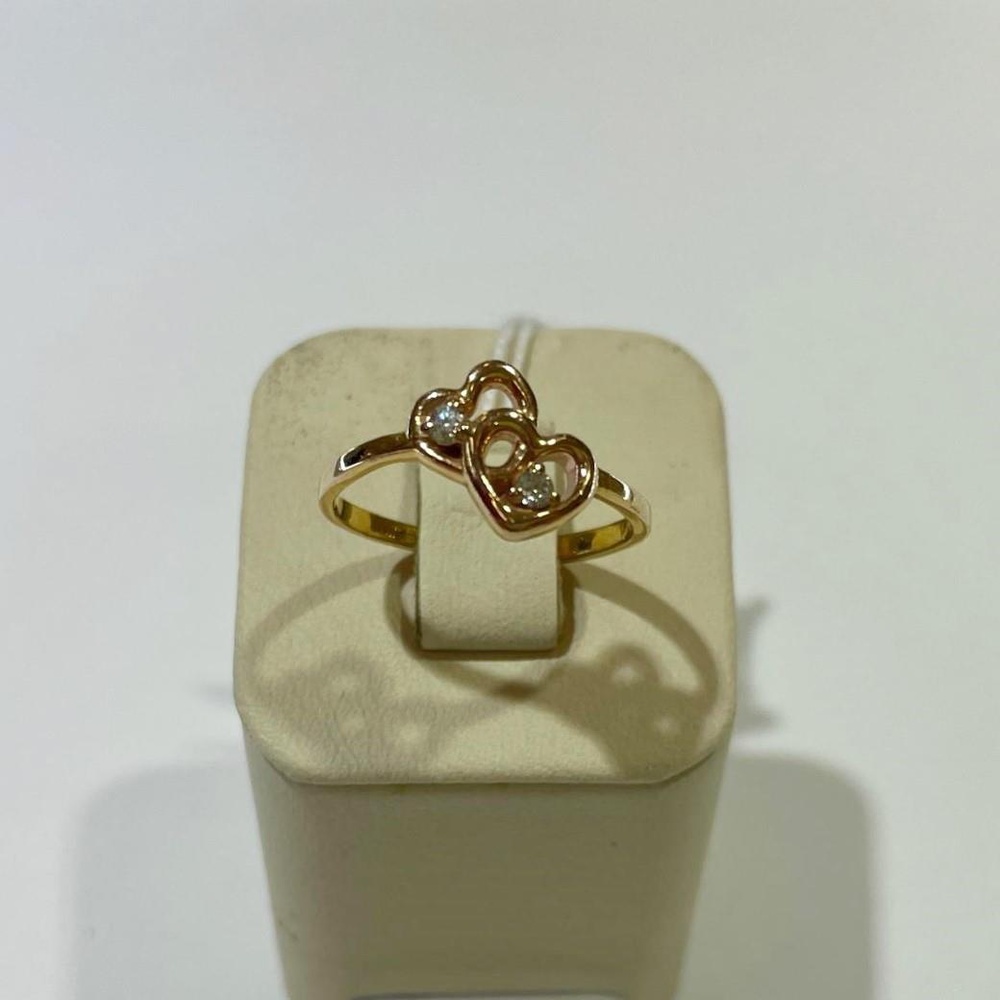 Кольцо с бриллиантами из красного золота 375 пробы