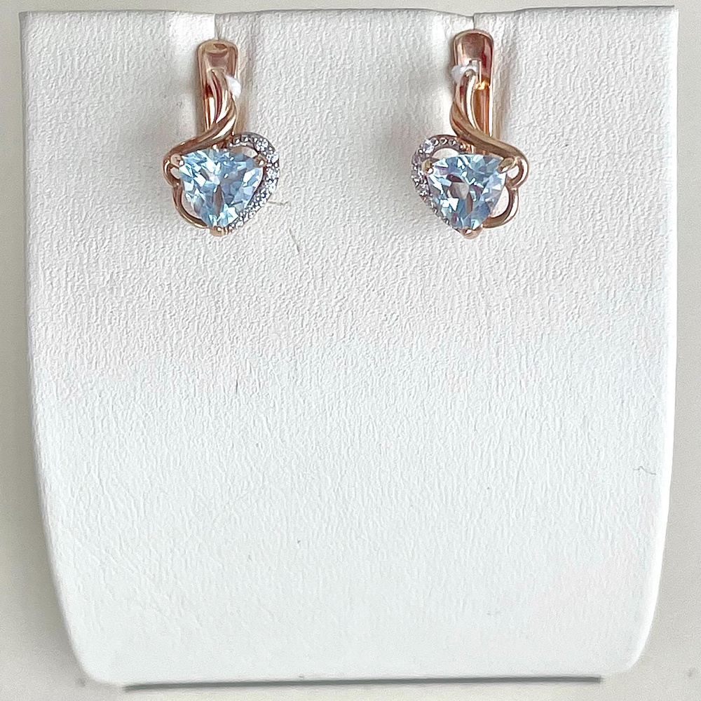 Серьги из красного золота 585 пробы