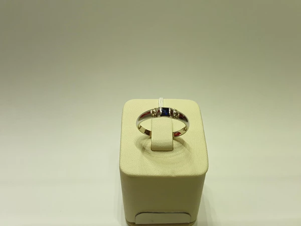 Кольцо с сапфиром из белого золота 585 пробы 1