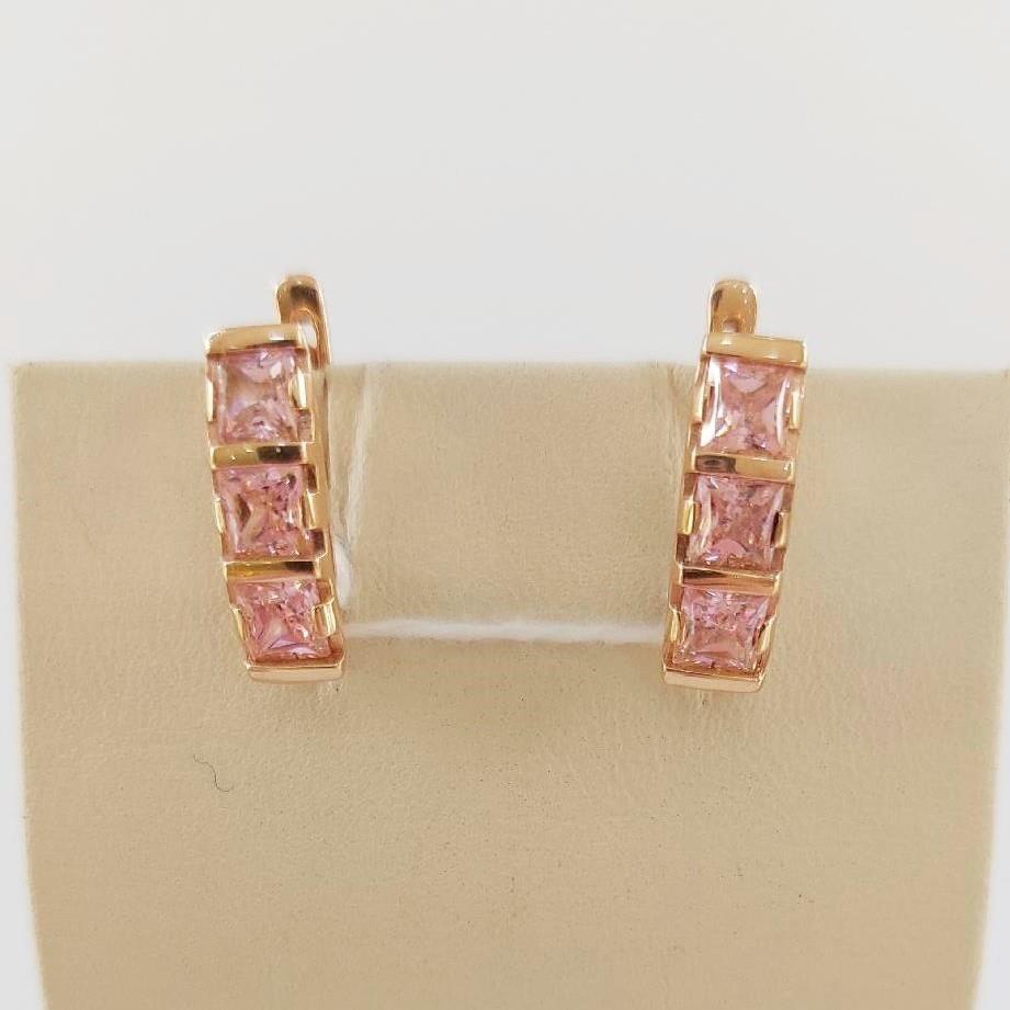 Серьги из красного золота 585 пробы