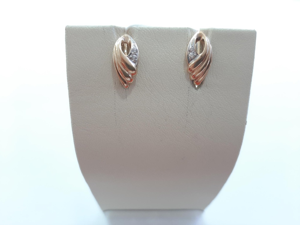 Серьги из красного золота 585 пробы