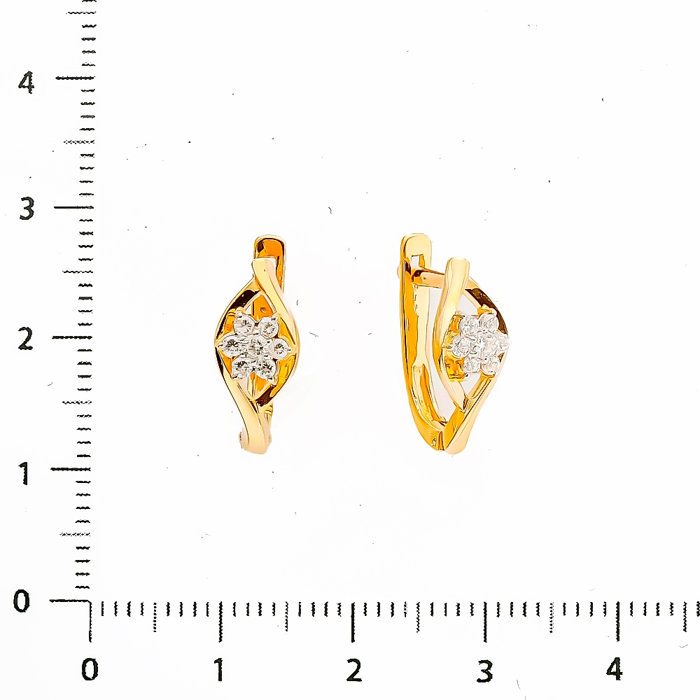 Серьги из красного золота 585 пробы