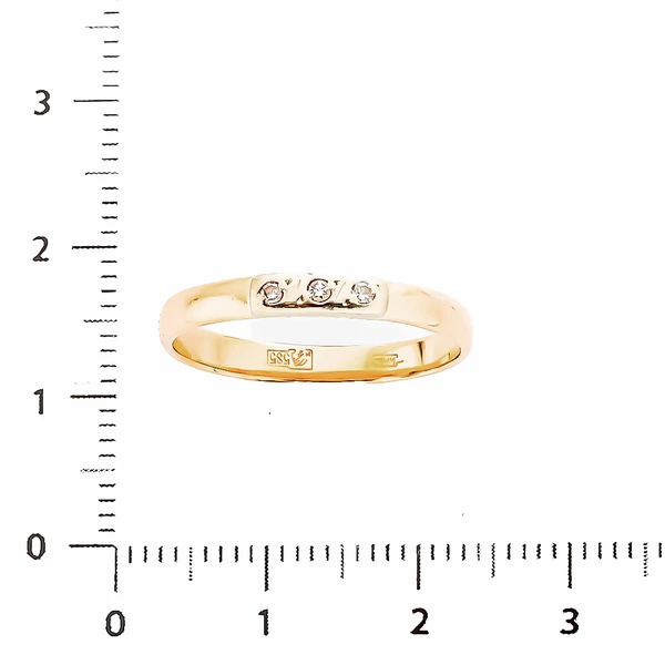 Кольцо с бриллиантами из красного золота 585 пробы 1