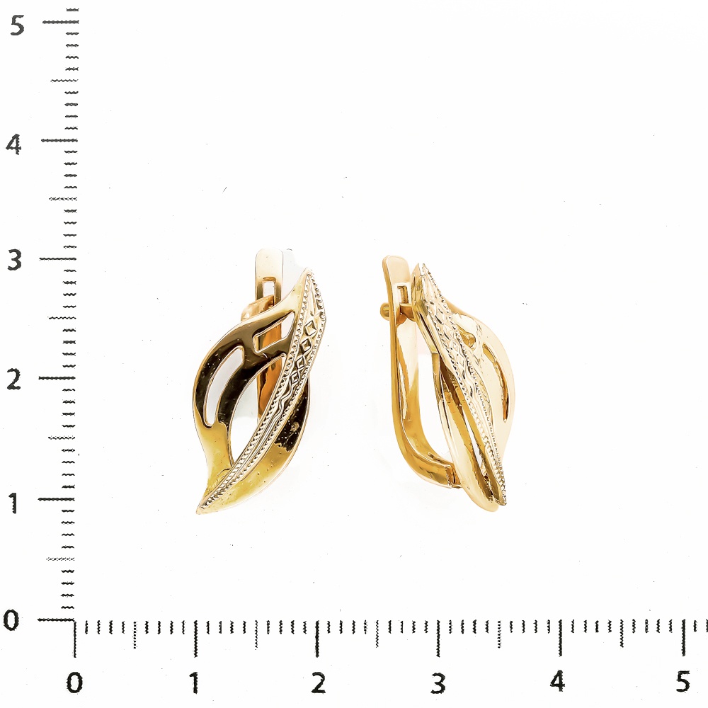 Серьги из красного золота 585 пробы