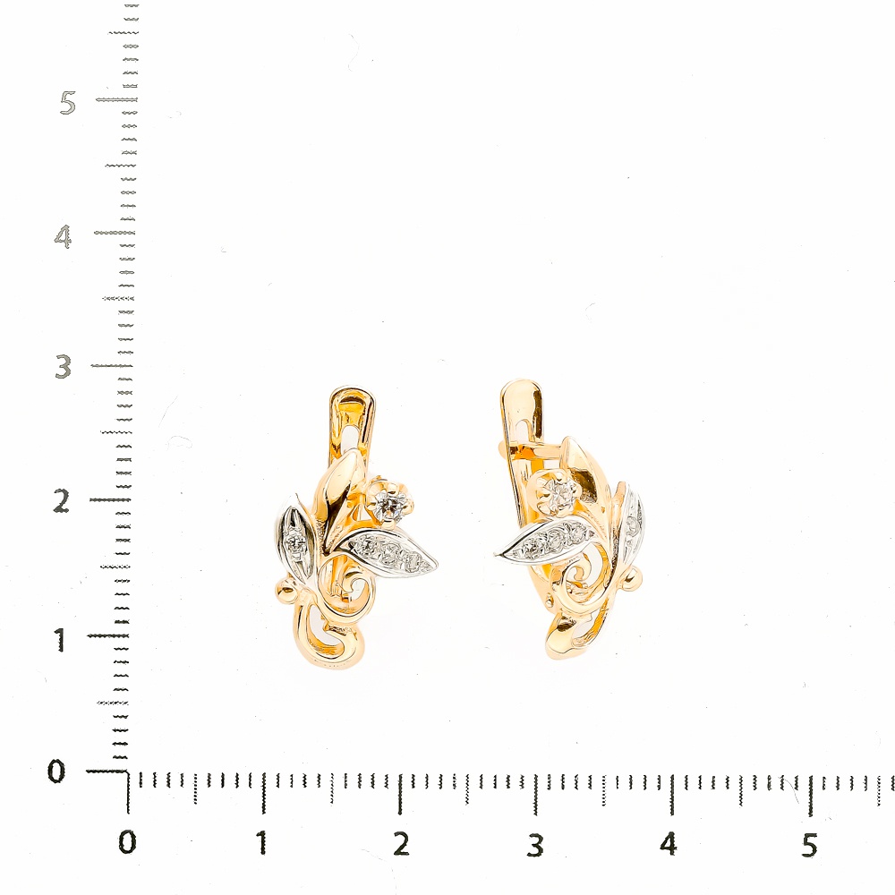 Серьги из красного золота 585 пробы