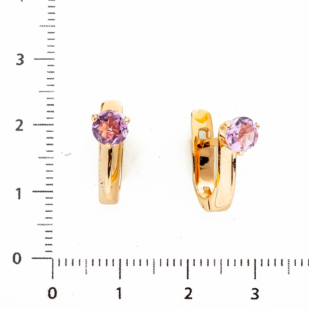 Серьги из красного золота 585 пробы