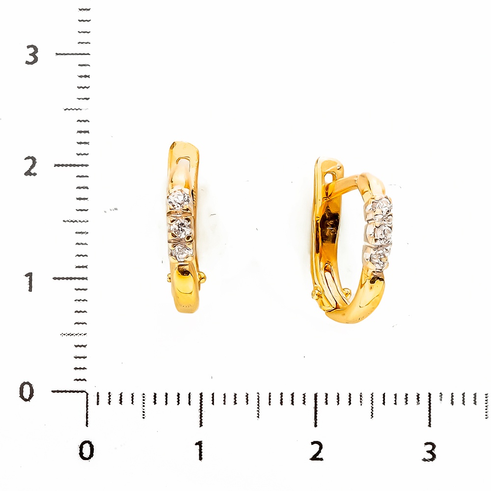 Серьги из красного золота 585 пробы